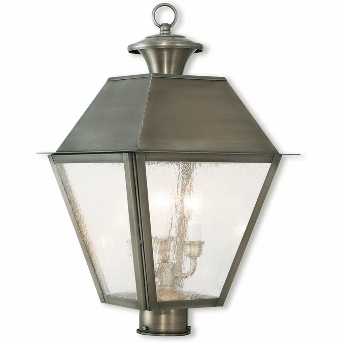 Livex 2169-29 Mansfield Vintage Pewter Pole Lighting Fixture