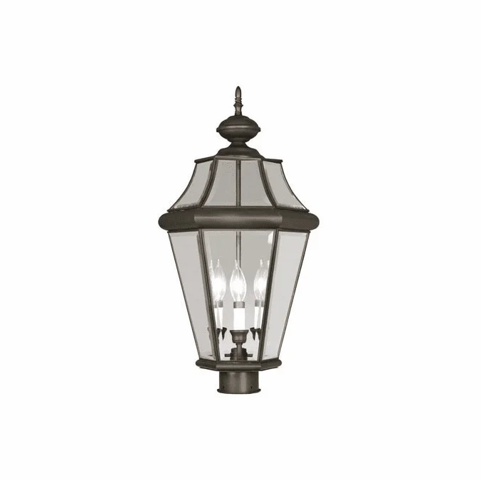 Livex 2364-07 Georgetown Outdoor Bronze Pole Lighting Fixture