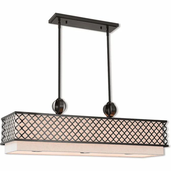 Livex 41117-92 Arabesque English Bronze Kitchen Island Lighting