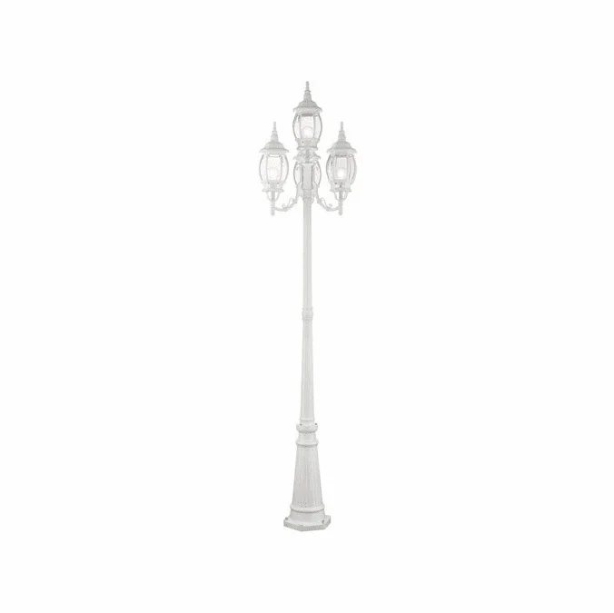 Livex 7711-13 Frontenac Traditional Textured White Exterior Post Lamp