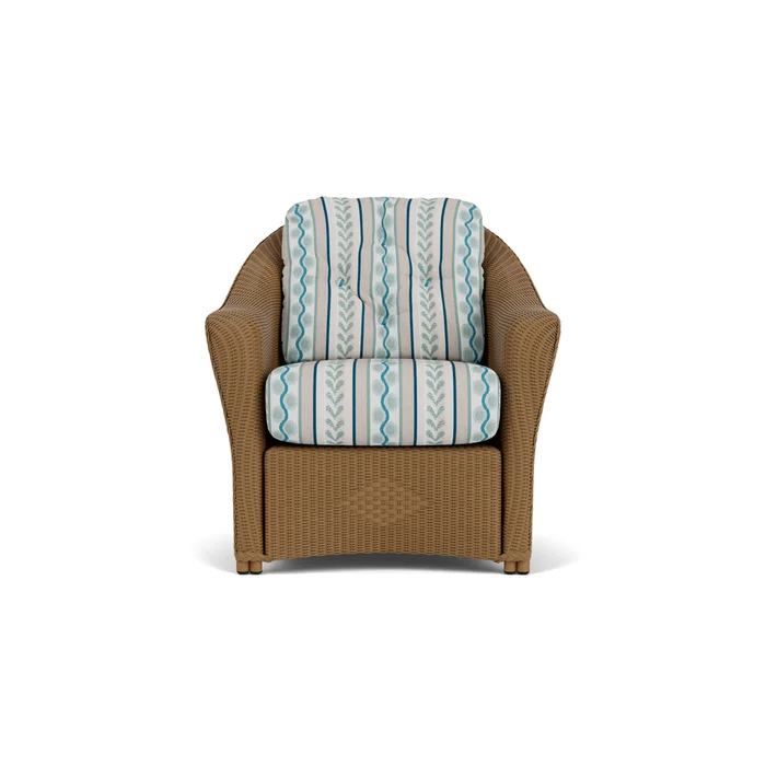 lloyd flanders reflections lounge chair in hickory finish with ilona resort fabric grade c