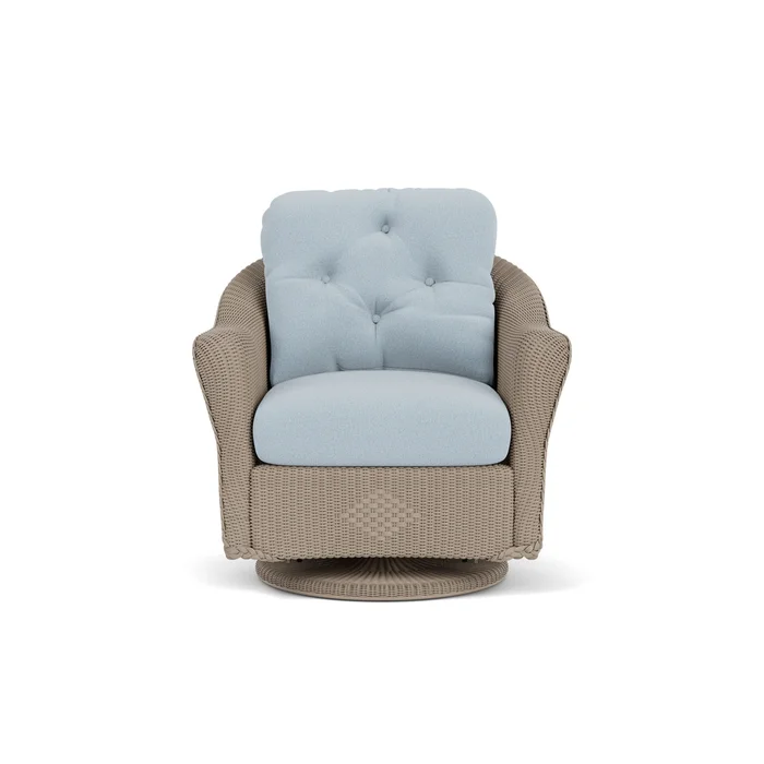 lloyd flanders reflections swivel glider lounge chair in french beige finish with unearth dew fabric grade c