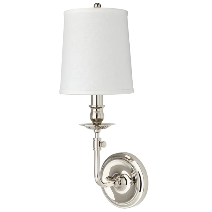 Logan 1-Light Wall Sconce in Polished Nickel 6.25L x 6.25W x 18H