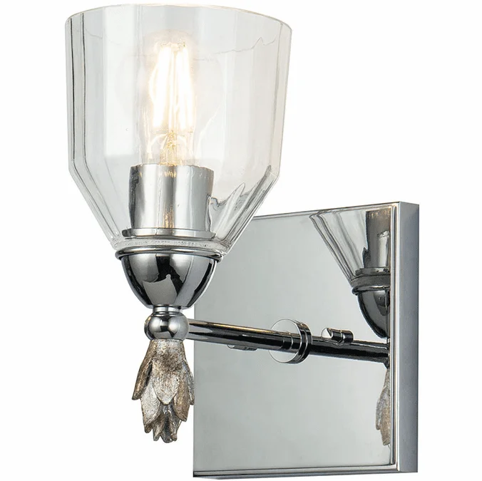 Lucas McKearn BB1000PC-1-F1S Felice Modern Polished Chrome Lighting Wall Sconce