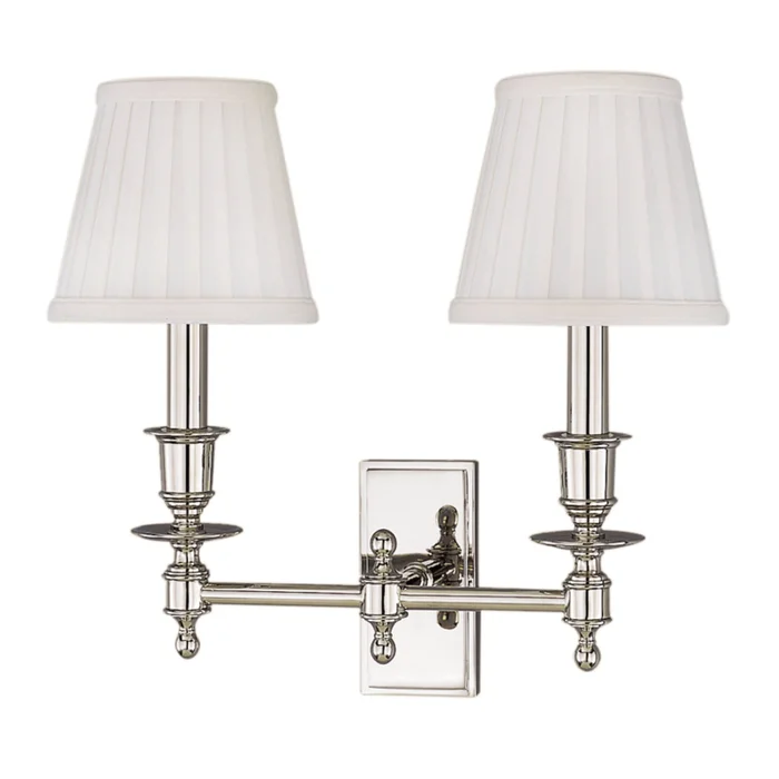 Ludlow 2-Light Wall Sconce in Aged Brass 14L x 14W x 13H
