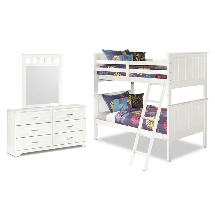 Lulu 5-Piece Twin Bunk Bed Package|Ensemble Lulu 5 pices avec lits simples superposs
