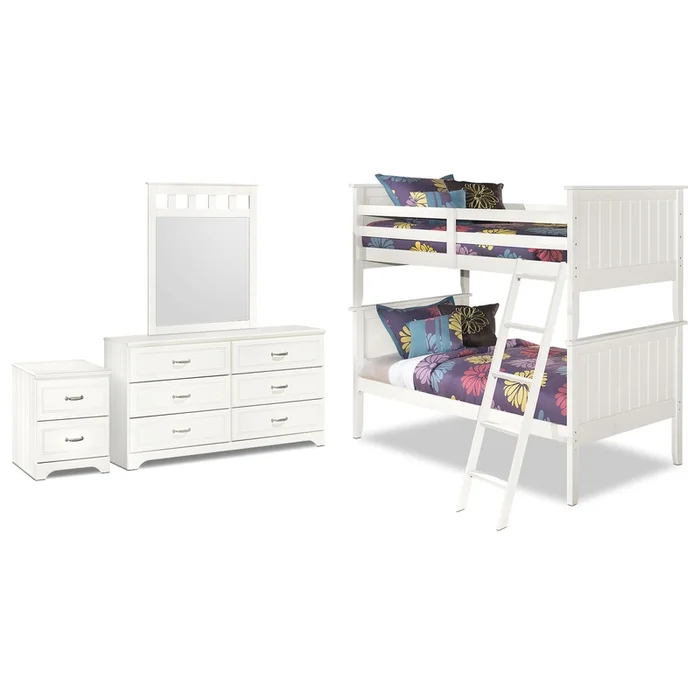Lulu 6-Piece Twin Bunk Bed Package|Ensemble Lulu 6 pices avec lits simples superposs