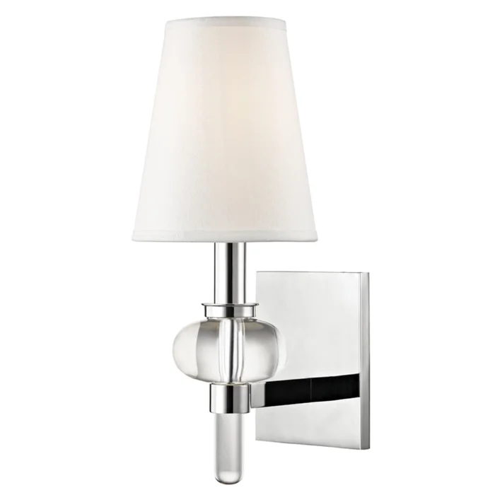 Luna 1-Light Wall Sconce in Polished Chrome 5.5L x 5.5W x 14H