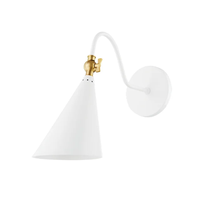 Lupe 1-Light Wall Sconce in Aged Brass/Soft White 12L x 6.25W x 12H