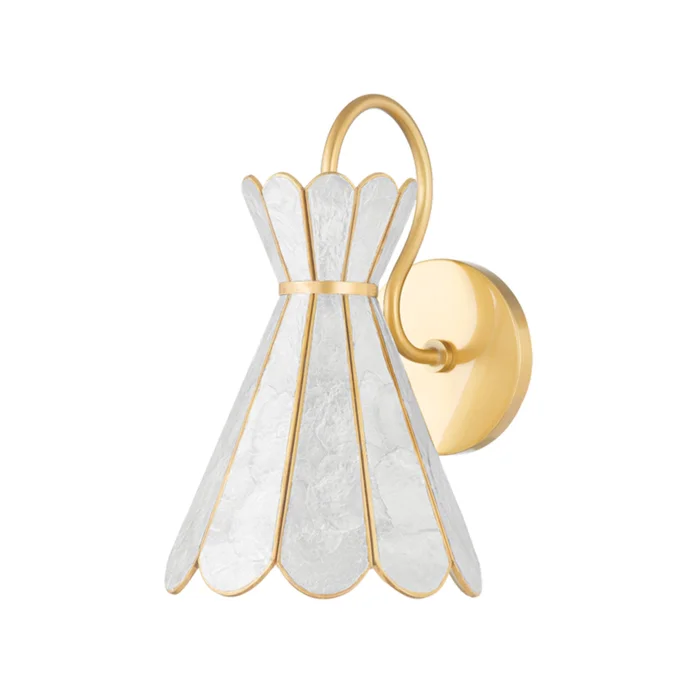 Lyra 1-Light Wall Sconce in Aged Brass 15L x 7W x 12H