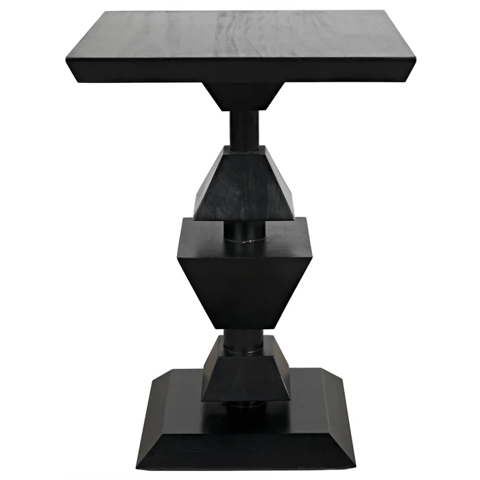 majesty side table, hand rubbed black