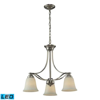 Malaga LED Chandelier in Brushed Nickel (45|11522/3-LED)