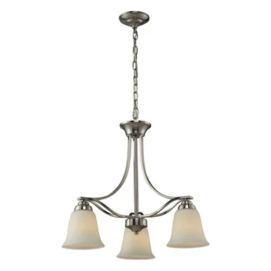 Malaga Three Light Chandelier in Brushed Nickel (45|11522/3)