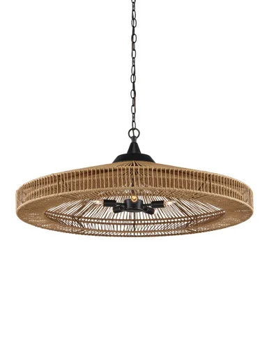 Maldives Chandelier Five Light Chandelier in Natural/Satin Black (142|9000-0921)