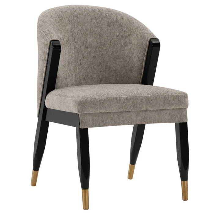 Manhattan Comfort Modern Ola Chenille Dining Chair – Stone|Chaise de salle manger moderne Ola de ManhattanComfort en chenille – pierre