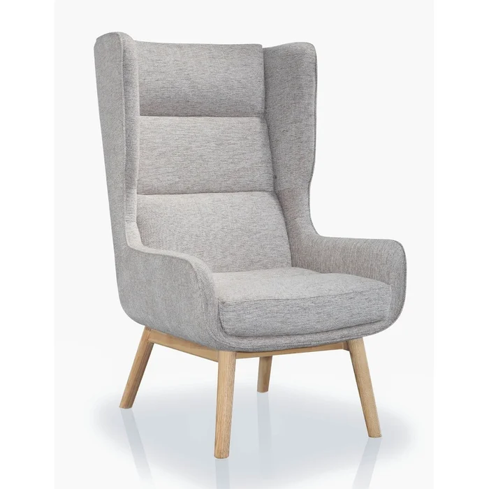 Manhattan Comfort Sampson Twill Accent Chair – Wheat & Natural|Fauteuil dappoint serge Sampson de ManhattanComfort – bl et naturel