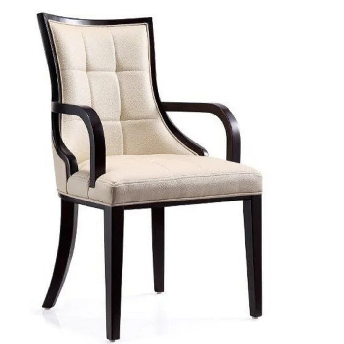 Manhattan Comfort Set of 2 Fifth Avenue Faux Leather Dining Chairs – Saddle & Walnut|Ensemble 2chaises de salle manger Fifth Avenue de ManhattanComfort en similicuir – brun clair et noyer