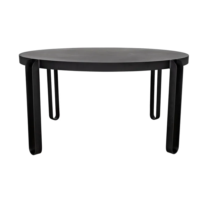 marcellus dining table, 63″, black metal