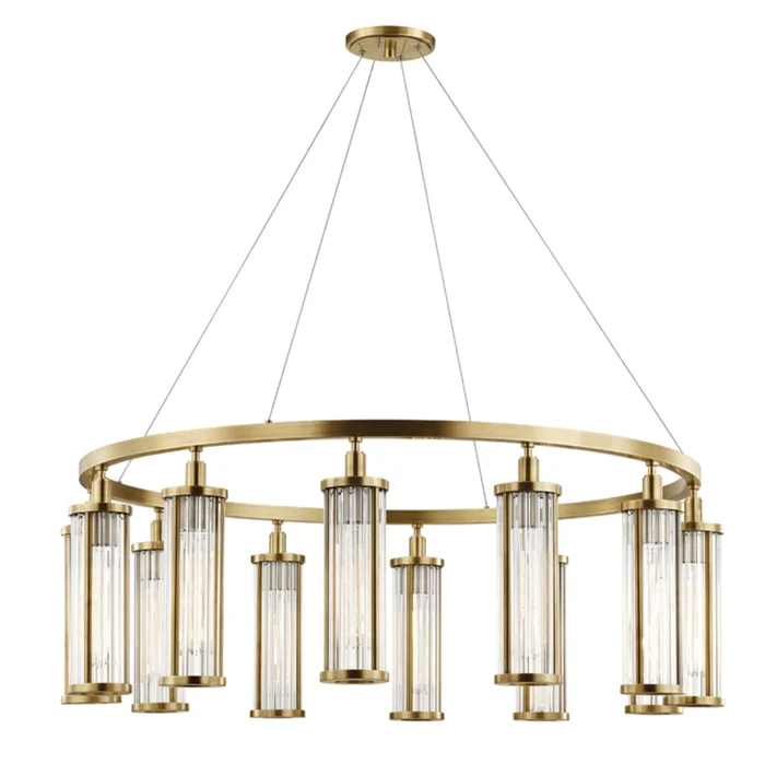 Marley 12-Light Chandelier in Aged Brass 42.5L x 42.5W x 15.75H