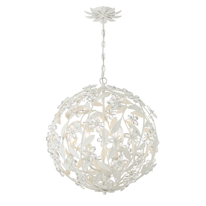 marselle 6 light matte white pendant