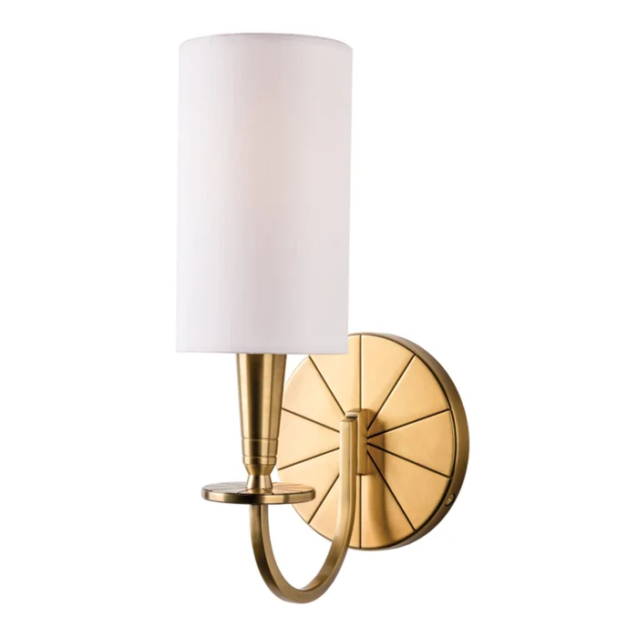 Mason 1-Light Wall Sconce in Aged Brass 5L x 5W x 12H