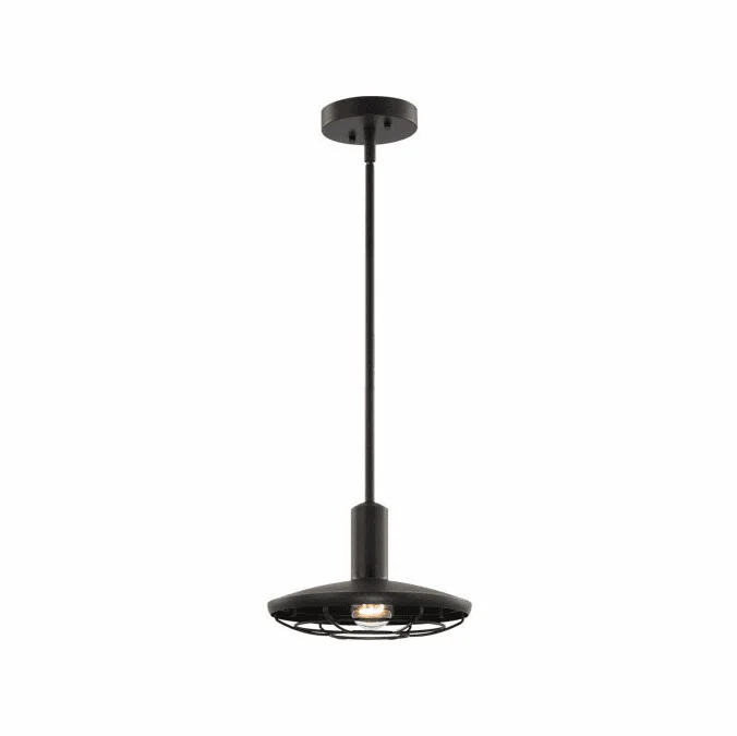 Matteo C75701MB Compton Matte Black Exterior Mini Hanging Lamp