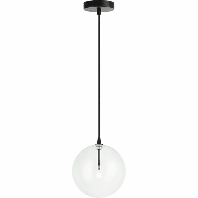Matteo C81811BKCL Bolha Contemporary Black 8″ Mini Lighting Pendant