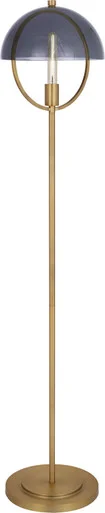 Mavisten Edition Copernica One Light Floor Lamp in Lacquered Burnished Brass w/Smoked Glass Shade (165|601)
