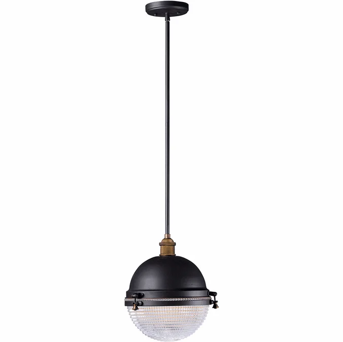 Maxim 10187OIAB Portside Contemporary Oil Rubbed Bronze / Antique Brass Exterior Hanging Light Fixture