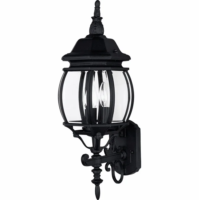 Maxim 1033BK Crown Hill Traditional Black Exterior 23.5″ Wall Light Fixture