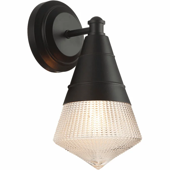 Maxim 10391PRBK Hargreaves Contemporary Black Wall Lamp