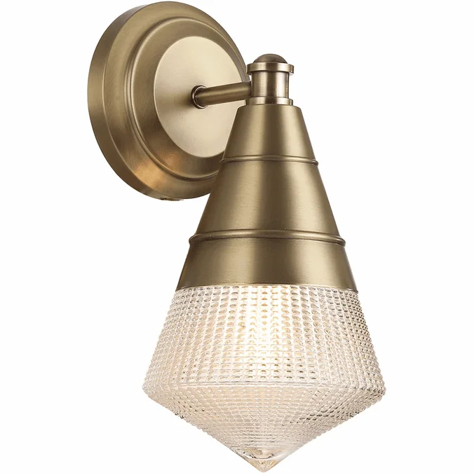 Maxim 10391PRNAB Hargreaves Contemporary Natural Aged Brass Wall Sconce Lighting