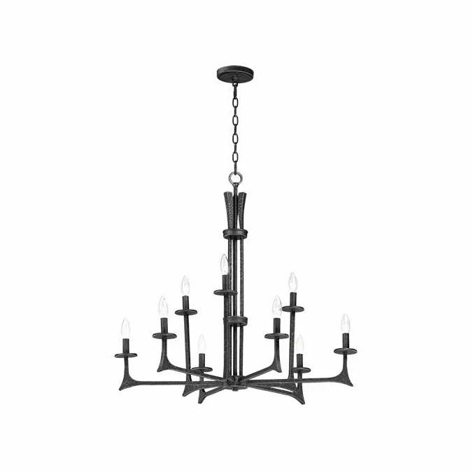 Maxim 30306NI Anvil Natural Iron Chandelier Lighting
