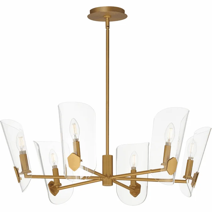 Maxim 32356CLNAB Armory Contemporary Natural Aged Brass Ceiling Chandelier