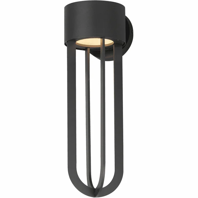 Maxim 40684BK Quayside VX Contemporary Black LED Outdoor Lighting Wall Sconce