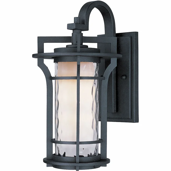 Maxim 65786WGBO Oakville LED E26 Contemporary Black Oxide LED Exterior 12″ Wall Light Sconce