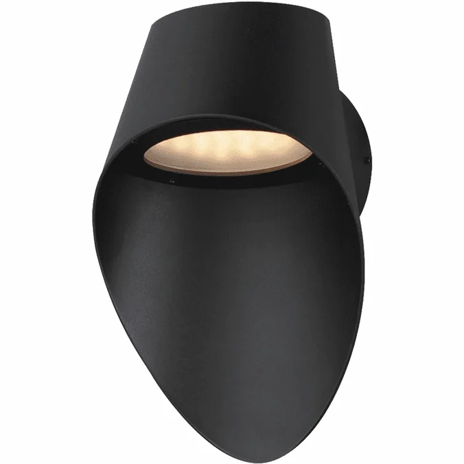 Maxim 86271BK Cape Contemporary Black LED Exterior Wall Lamp