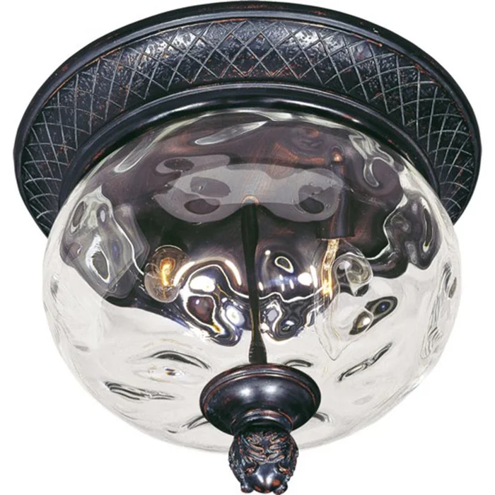 Maxim Carriage House 2-LT Outdoor Flush Mount – Oriental Bronze – 40429WGOB