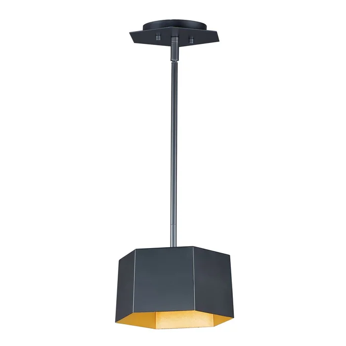Maxim Honeycomb 1-LT LED Mini Pendant – Black / Gold – 30331BKGLD