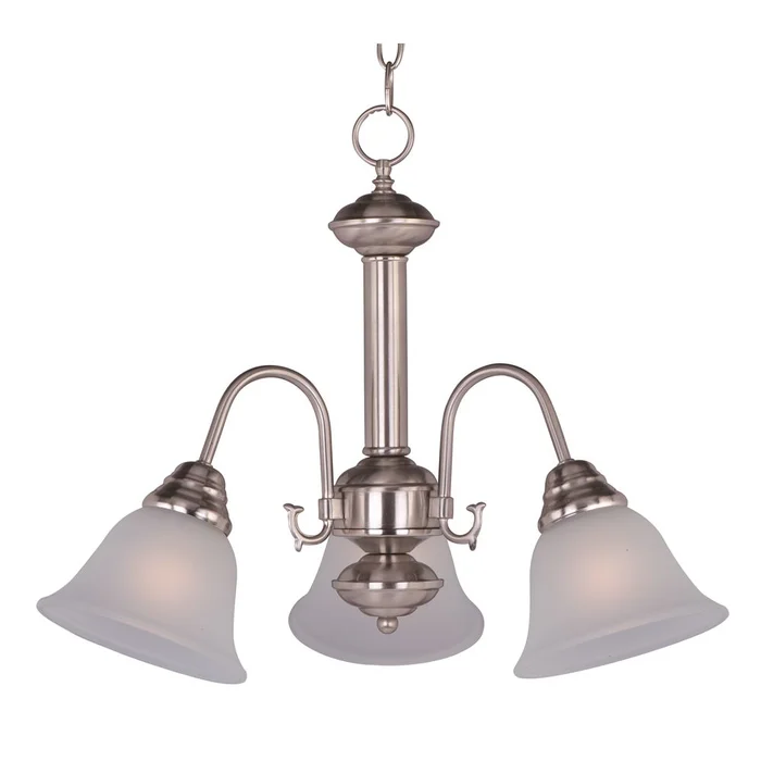 Maxim Malaga 3-LT Mini Chandelier – Satin Nickel – 2697FTSN