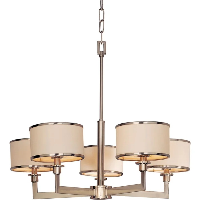 Maxim Nexus 5-LT Single-Tier Chandelier – Satin Nickel – 12055WTSN