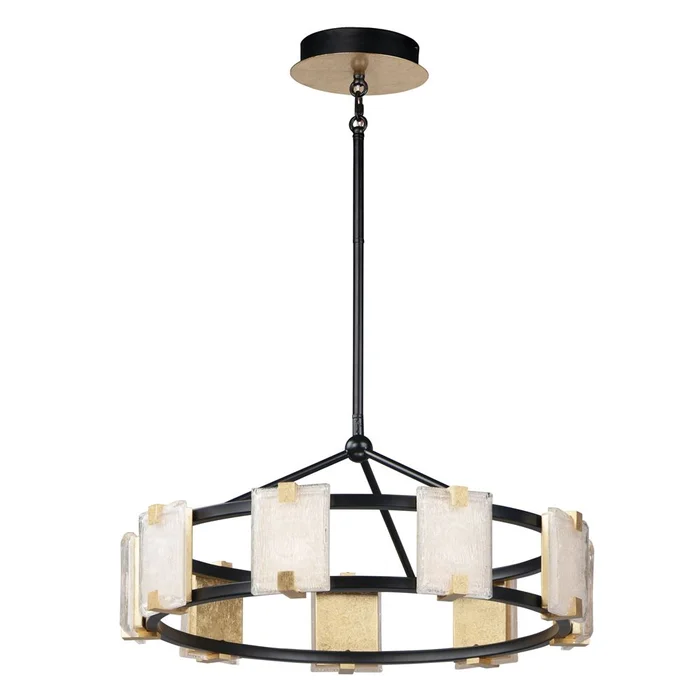 Maxim Radiant LED 9-LT Chandelier – Black / Gold Leaf – 39535CYBKGL
