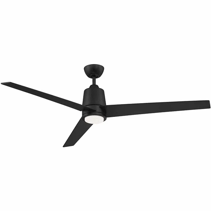 Meridian M2013MBKRV Modern Matte Black LED 56″ Home Ceiling Fan