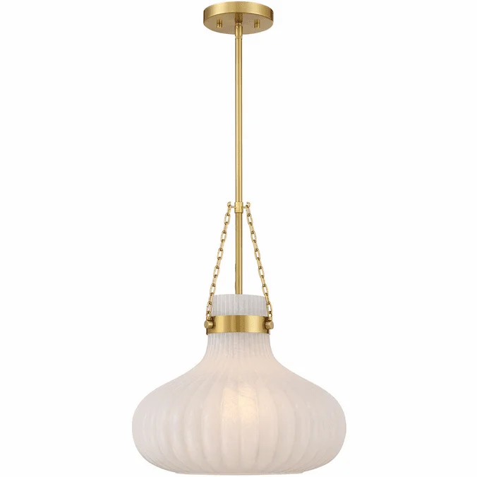 Meridian M7046NB Contemporary Natural Brass Drop Lighting Fixture