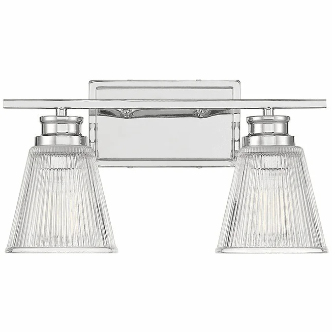 Meridian M80040CH Chrome 2-Light Bath Light Fixture
