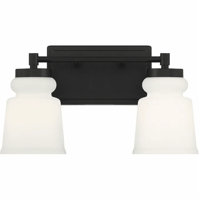 Meridian M80057MBK Matte Black 2-Light Bath Light Fixture