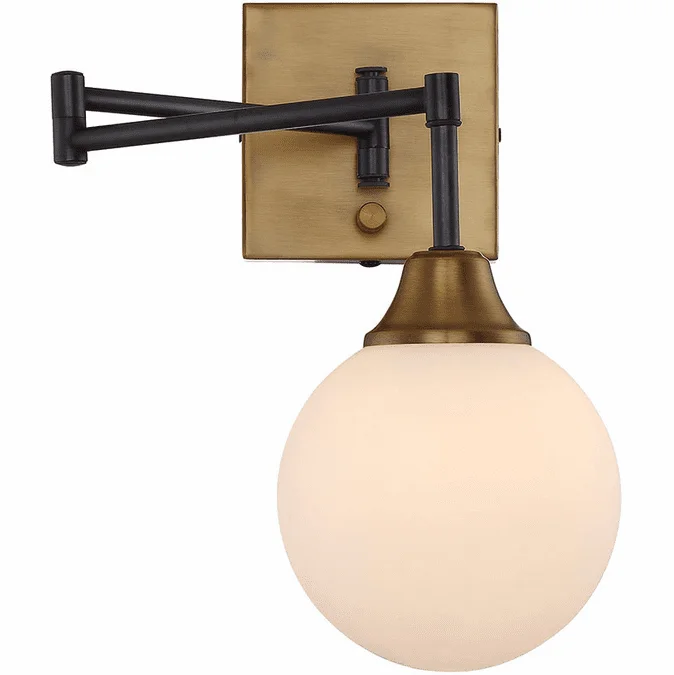 Meridian M90006-79 Modern Oiled Rubbed Bronze Wall Swing Arm Lamp