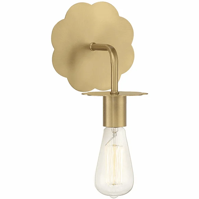 Meridian M90104NB Modern Natural Brass Wall Sconce Lighting