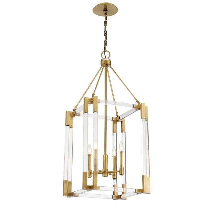 Metropolitan Prima Vista 4 Light Pendant – Aged Antique Brass – N7354-790