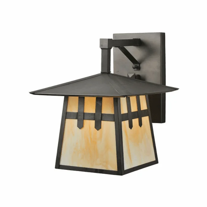 Meyda Custom 112389 Stillwater Double Cross Straight Arm 14 Inch Tall Craftsman Sconce